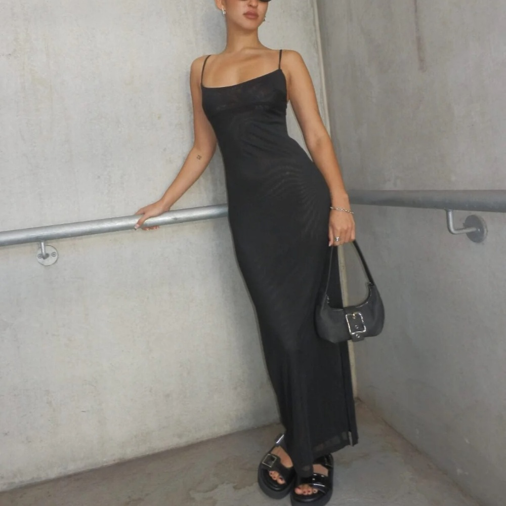 Miaou black thais maxi dress size S